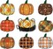 8-Piece Fall Pumpkin Diamond Art Coaster Set with Holder – DIY 5D Autumn Diamond Painting Kit for Adults & Beginners, Acrylic Craft Coasters with Tools Included, Seasonal Home Decor Gift